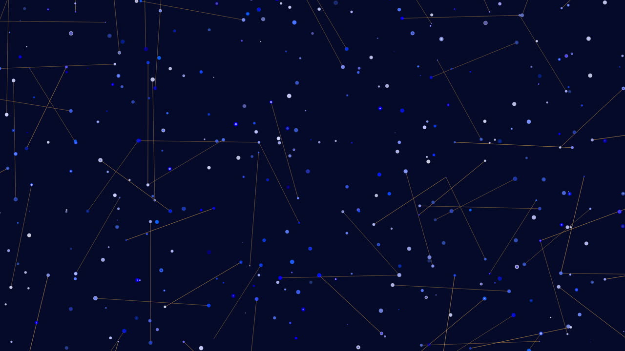 Blue constellation of connecting stars illuminates the night sky