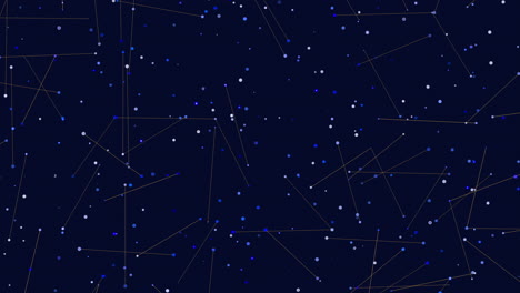 blue constellation of connecting stars illuminates the night sky