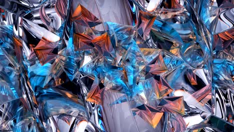 abstracción de caleidoscopio con textura de vidrio brillante y brillante que gira