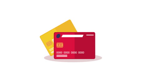 credit cards bank financial animation