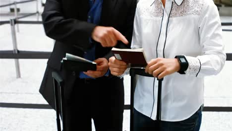 male and female commuter interacting with each other