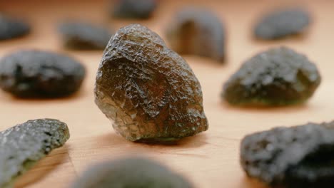 rare moldavite gemstone crystal collection from the czech republic