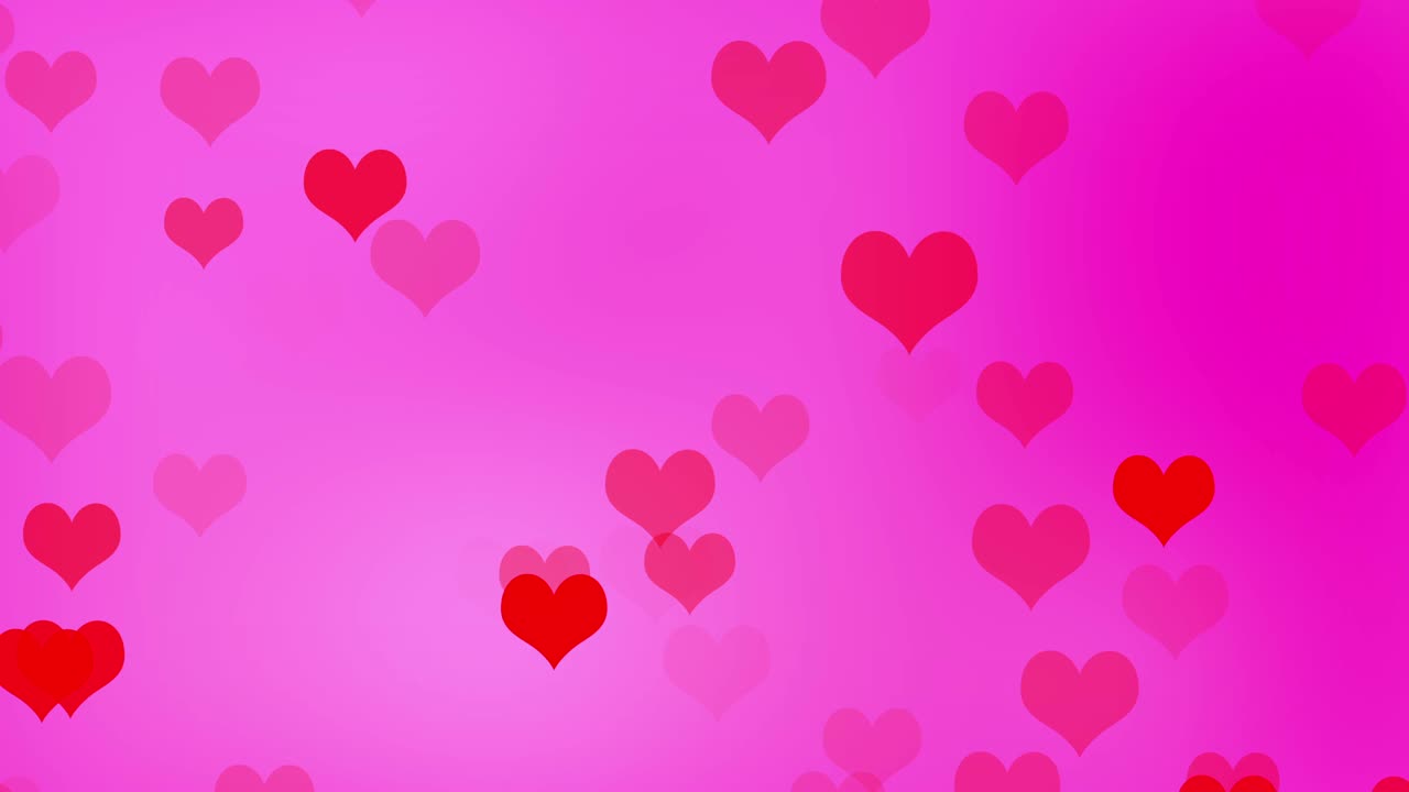 Sfondo astratto di San Valentino con bokeh e cuori.