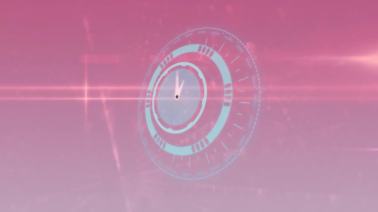 時計を動かすデータ処理のアニメーション