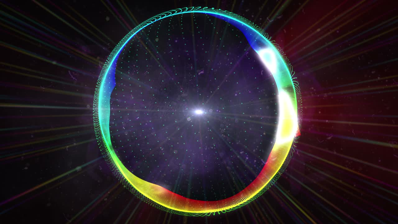 círculo de color plasma abstracto 4k