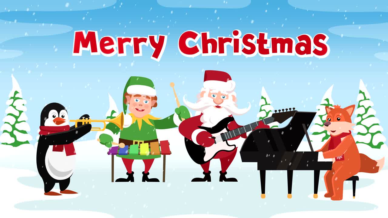 메리 크리스마스 카드 음악 파티 이벤트