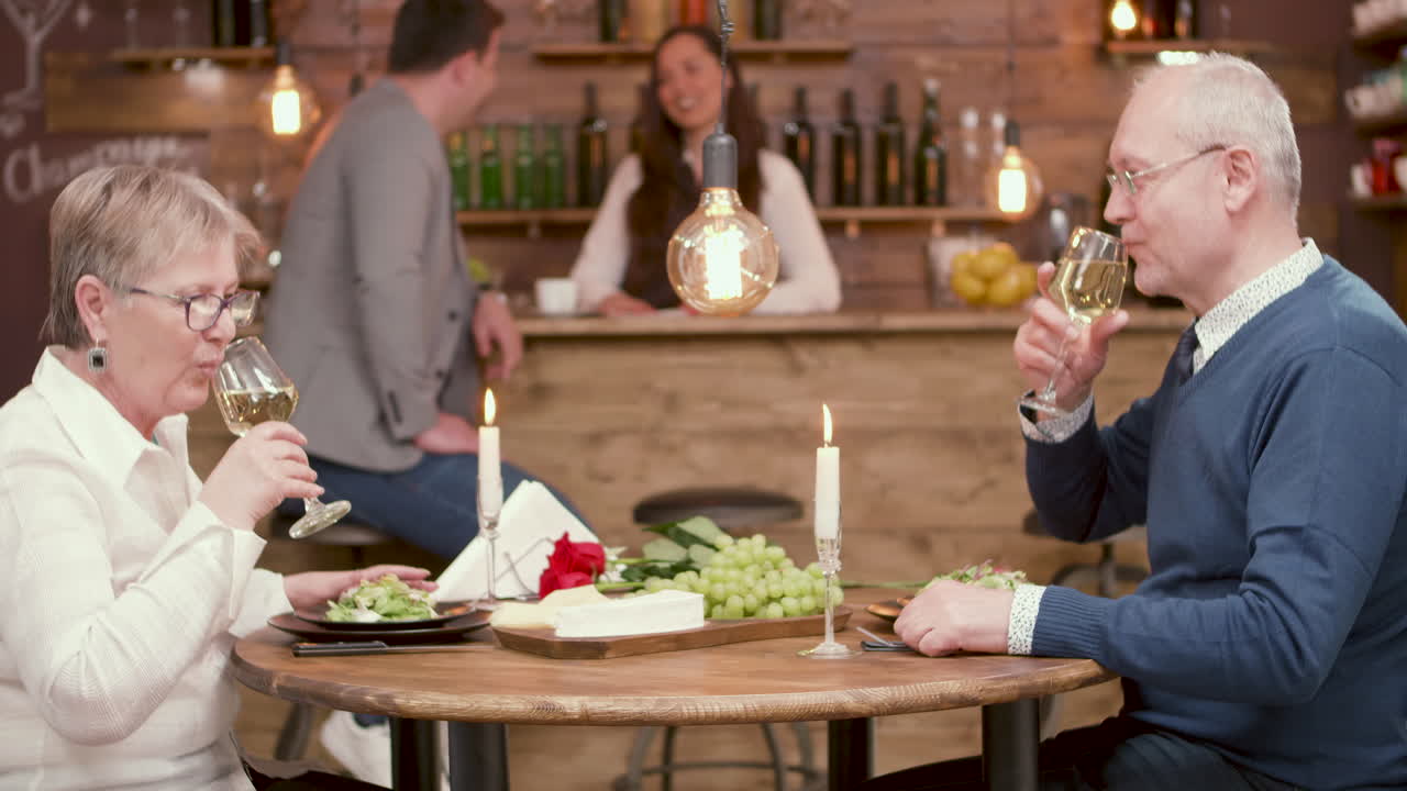 Romantic Dinner for a Mature Couple