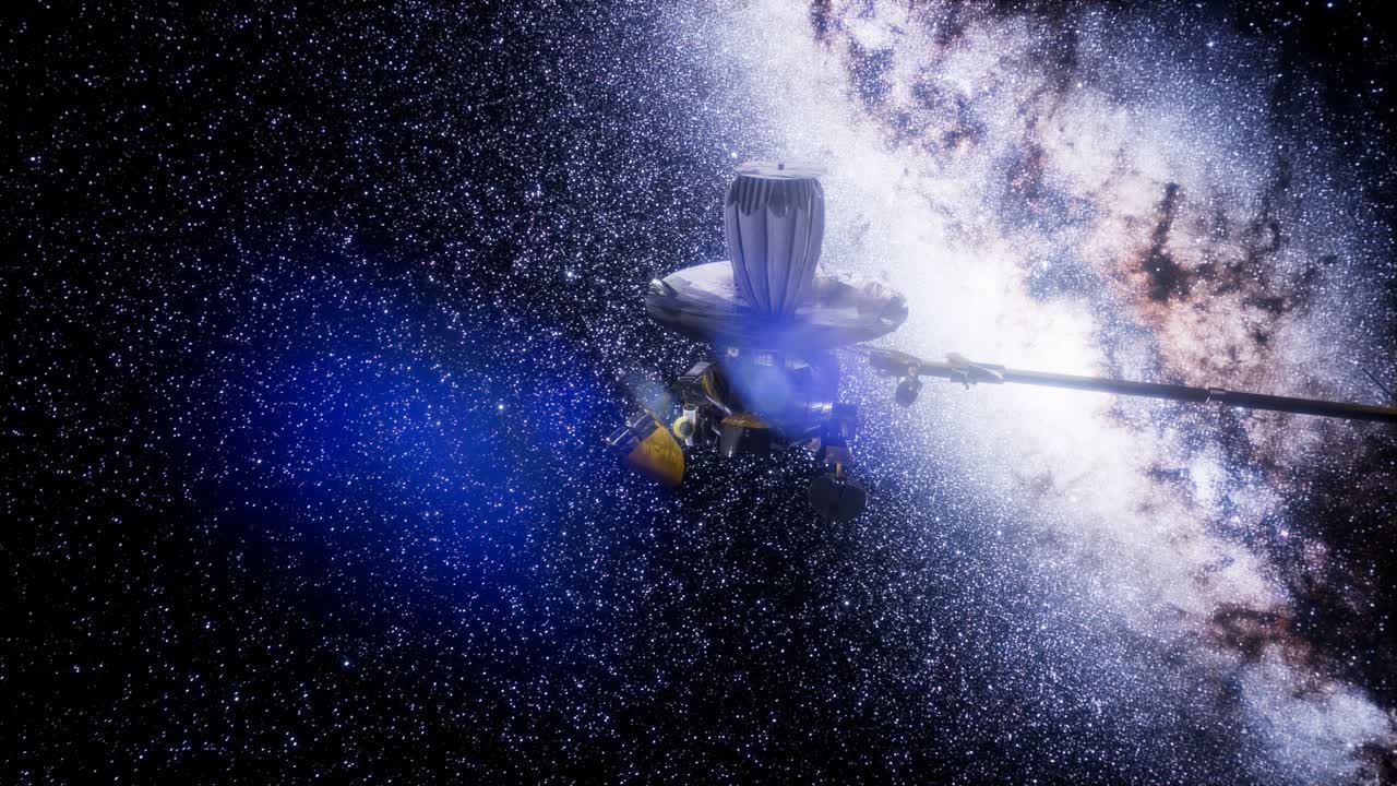 Galileo spacecraft orbiting Jupiter