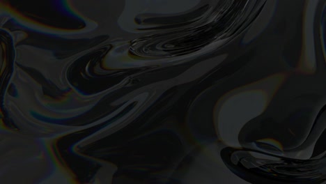 abstract animation of dark, viscous liquid metal with subtle iridescent highlights swirling and flowing. moody, elegant, and mysterious background
