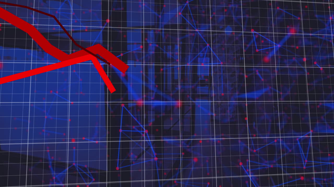 animación del procesamiento de datos en la oficina