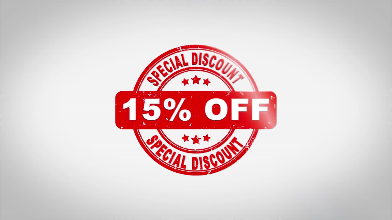 15% Off Special Discount Stamp