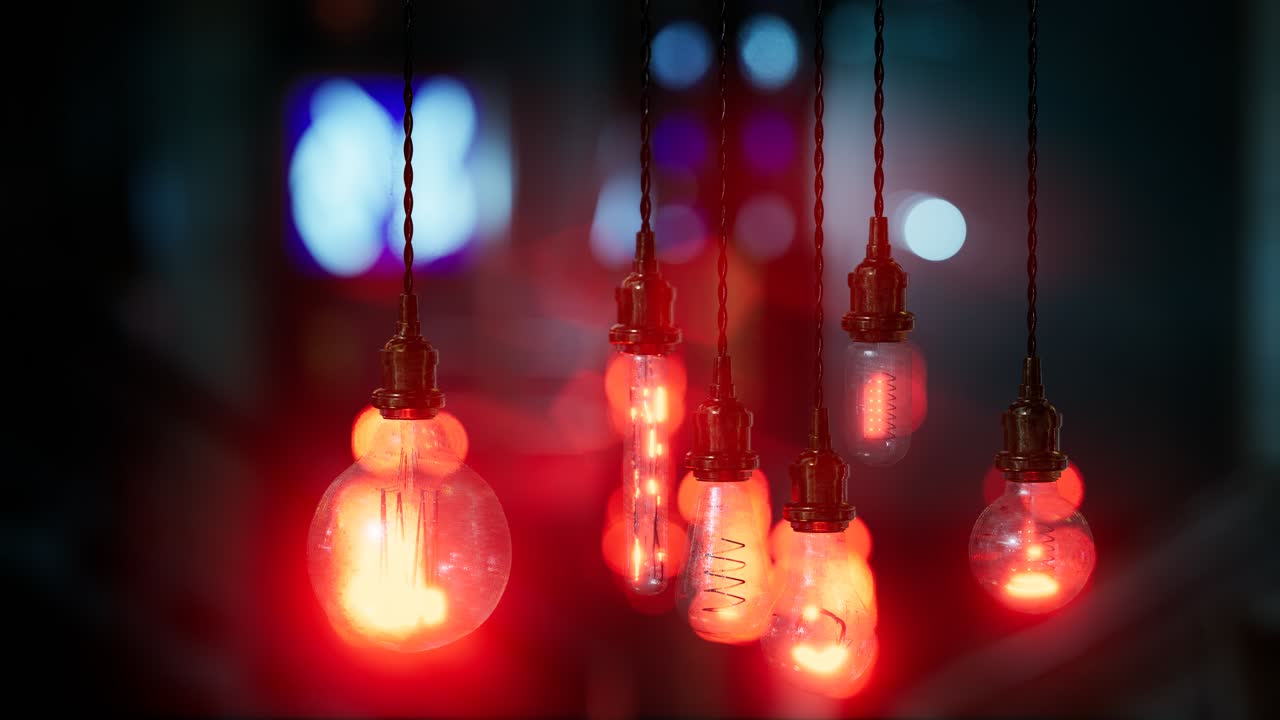 오래된 레트로 빈티지 열광 전구