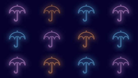 Rainbow-umbrella-pattern-with-neon-light