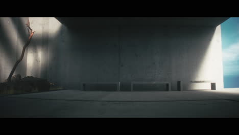 modern concrete minimalist interior