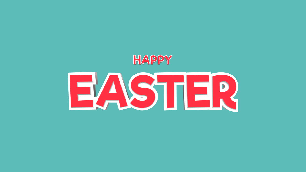 생생한 3d 행복한 부활절 배너 즐거운 휴가를 축하