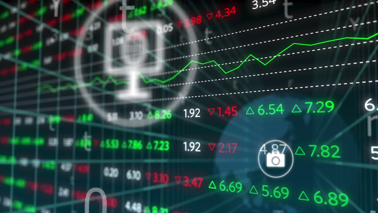 아이콘의 애니메이션, 연결 및 전 세계 데이터 처리