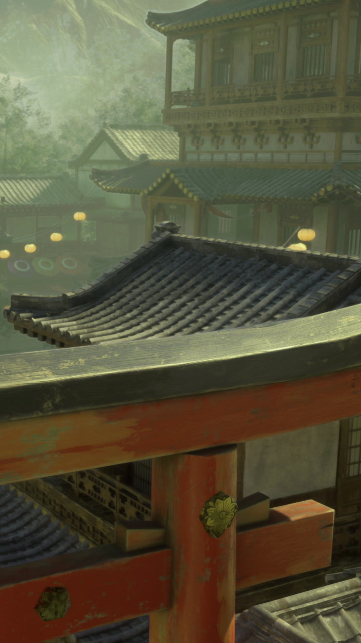 Scenic view of traditional architecture under gentle morning light