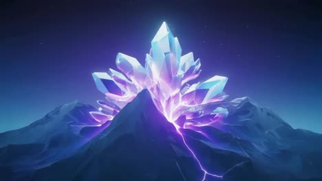 crystal mountain landscape