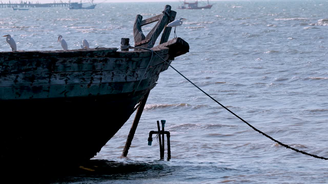 A boat anchored in Chonburi's coastal waters