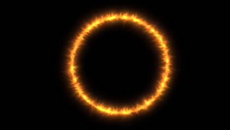 partículas de círculo brillantes de oro aisladas sobre un fondo negro.