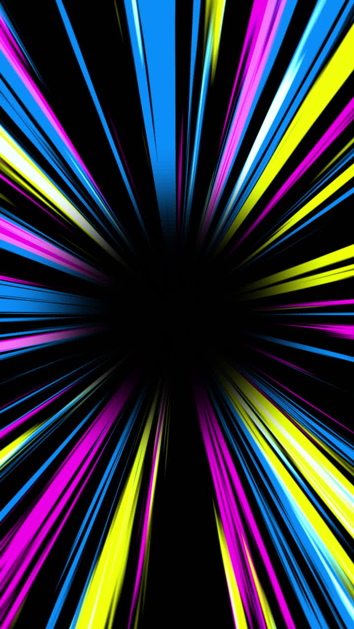 Abstract Colorful Speed Lines Radiating from Center