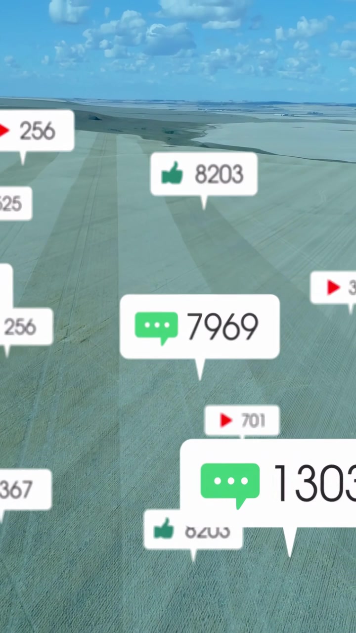 Vertical video: White bubble appearing causing metric bubbles moving inward grouping showing counts