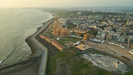 12 jyotirlingas in india, temples of lord shiva, indian temple architecture, somnath temple aerial view