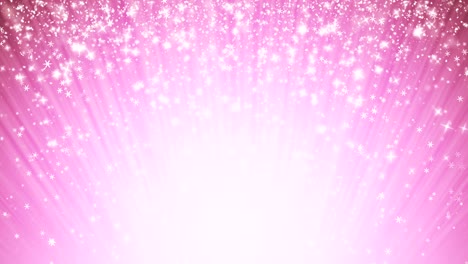 loopable, seamless loop christmas background with small snowflakes star particles. light ray beam effect.