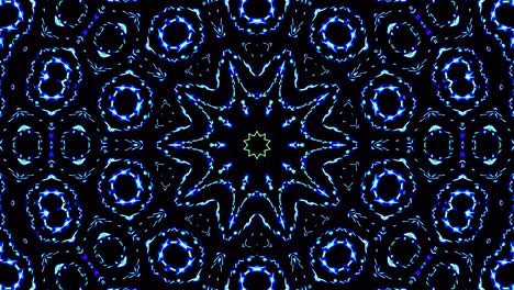 abstrakcyjny kaleidoskop błyszczący piękny gładki ruch niebieskie linie błyszczące układ światła