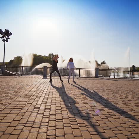 couple dancing near water
