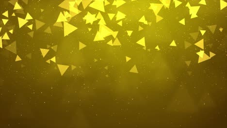 abstract gold triangles falling pattern