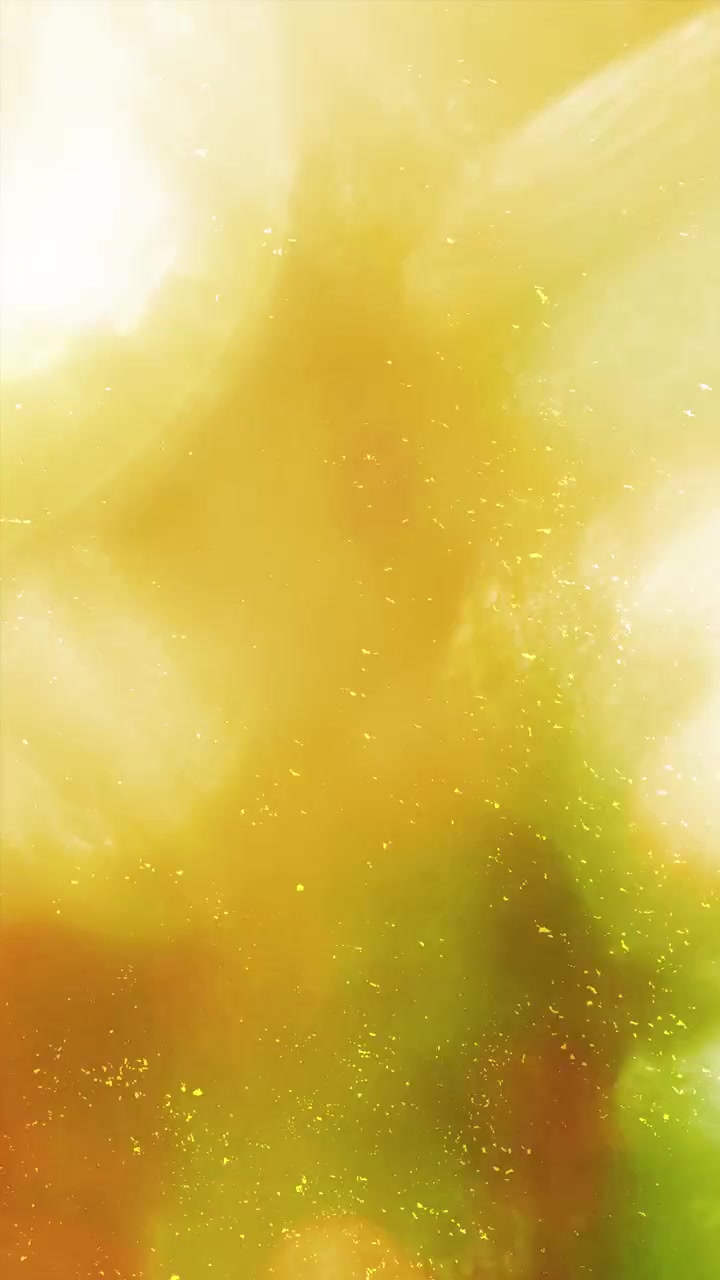 Fughe di luce astratte ed effetti Bokeh in verde e oro