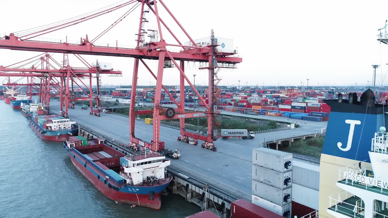 Cargo Ship at Port: Container Shipping and Logistics