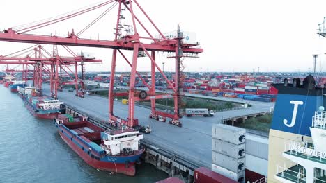 cargo ship at port: container shipping and logistics