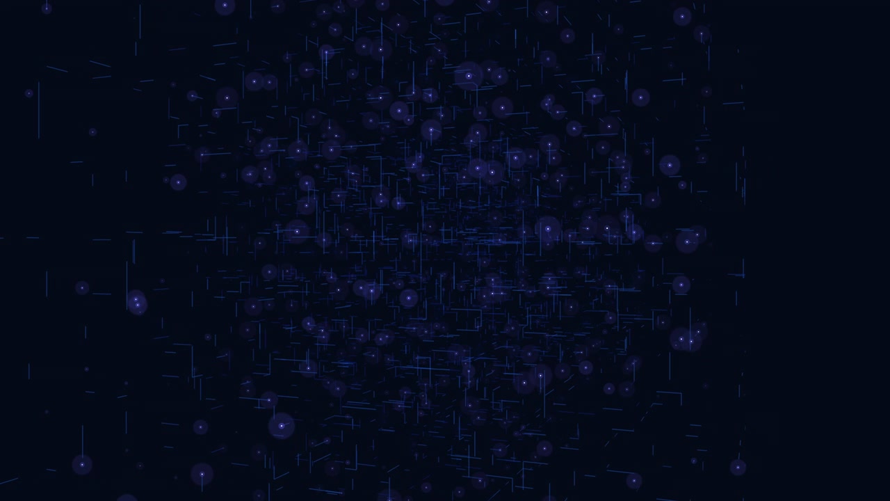 Grid of overlapping blue squares on black background
