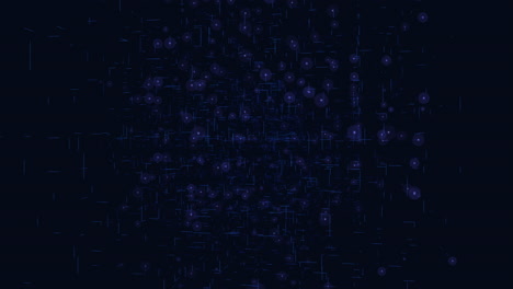 grid of overlapping blue squares on black background