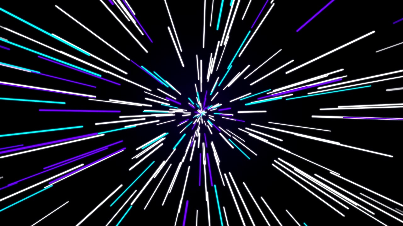 Abstract Motion Background with Glowing Neon Light Streaks