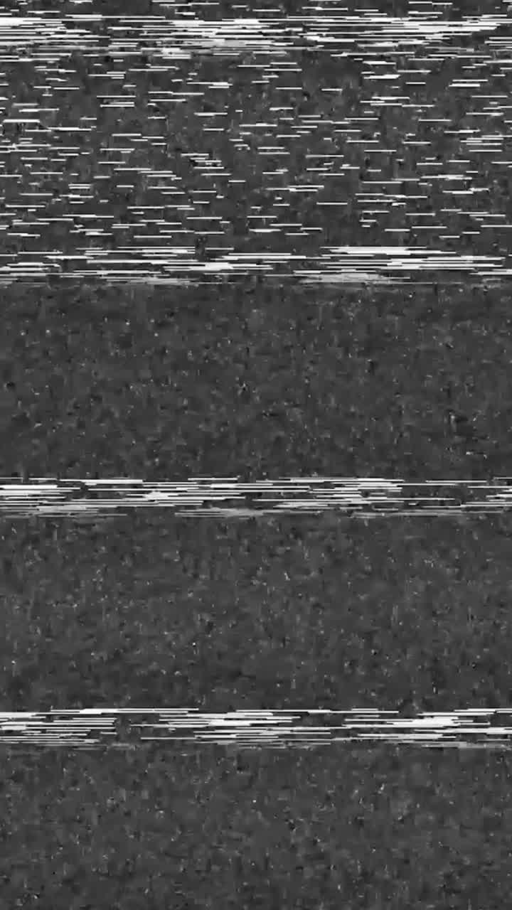 Vertical analog TV static noise with distinct horizontal tracking bars, simulating an old television set with poor reception or bad signal