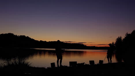 sunset fishing scene