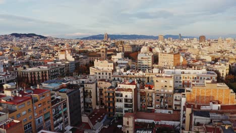 aerial view of barcelona cityscape