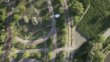 Aerial-drone-shot-of-Seoul-Grass-Garden,-South-Korea