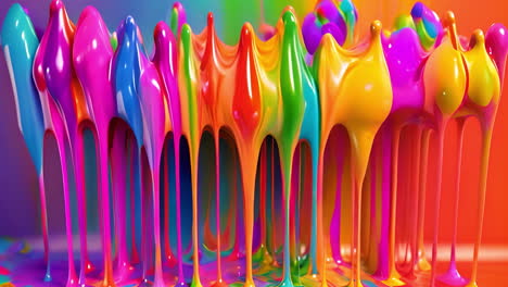 grouping vibrant colors of paint on a table