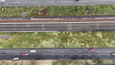 aerial view of a traffic-filled avenue in ecatepec