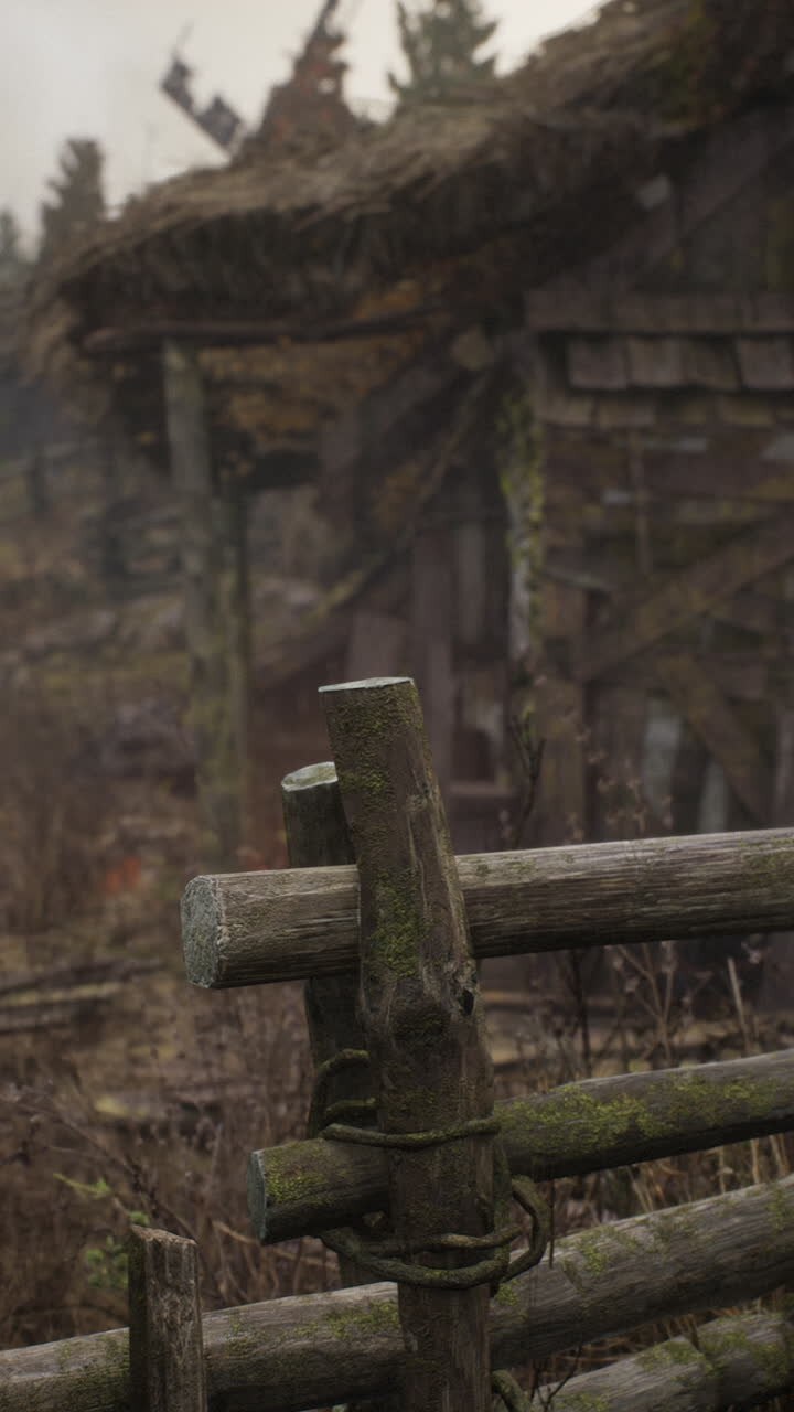 Desolate Village Scene