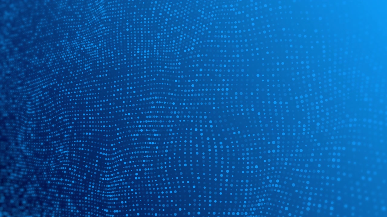 Abstract Blue Digital Particle Wave Background