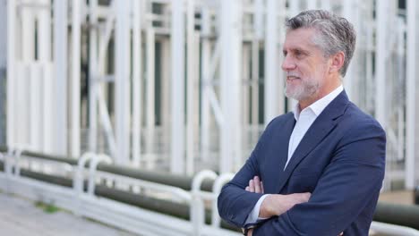 confident professional businessman outdoors
