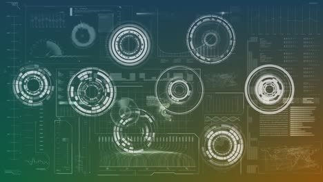 Rotating-circles-on-a-background-filled-with-graphs-and-statistics