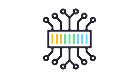 Internet of Things Services Line Icon Animation with Alpha