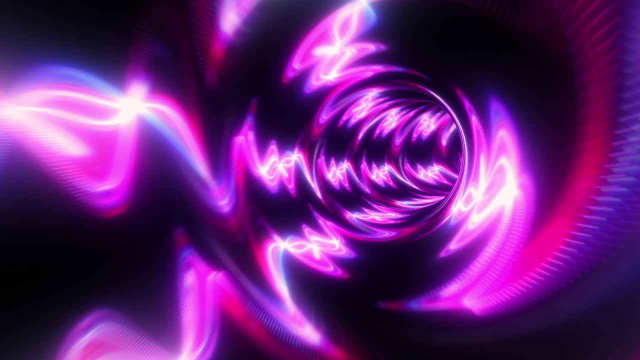 loop of abstract hypnotic glow pink red hypnotic futuristic hyperspace vortex warp tunnel through time and space animation. loop sci-fi viaje interestelar a través de agujero de gusano en el túnel de vórtice del hiperespacio.