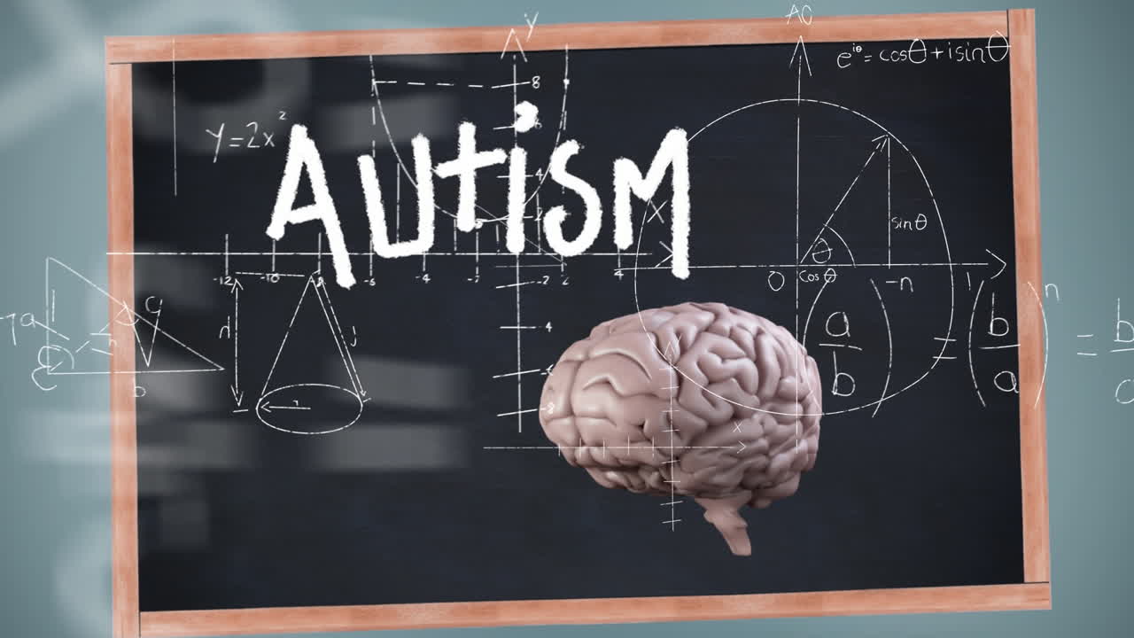 Animation of brain with technology and data processing